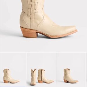 Lucchese April Western Boot - cream size 9.5 Womens